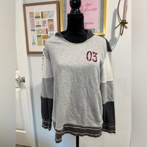 Vintage Harley Davidson Patchwork Waffle Knit Long Sleeve Hoodie Women’s Large